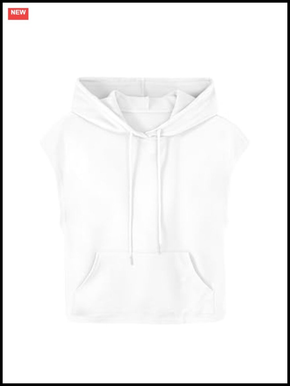 Sleeveless Hooded Crop Tank Top Drawstring Athleisure Workout